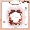 Japanese Aesthetic Cute Bow Flower Basket Badge Holder Anime Souvenir Transparent Display Protective Cover for 75mm Round Badge
