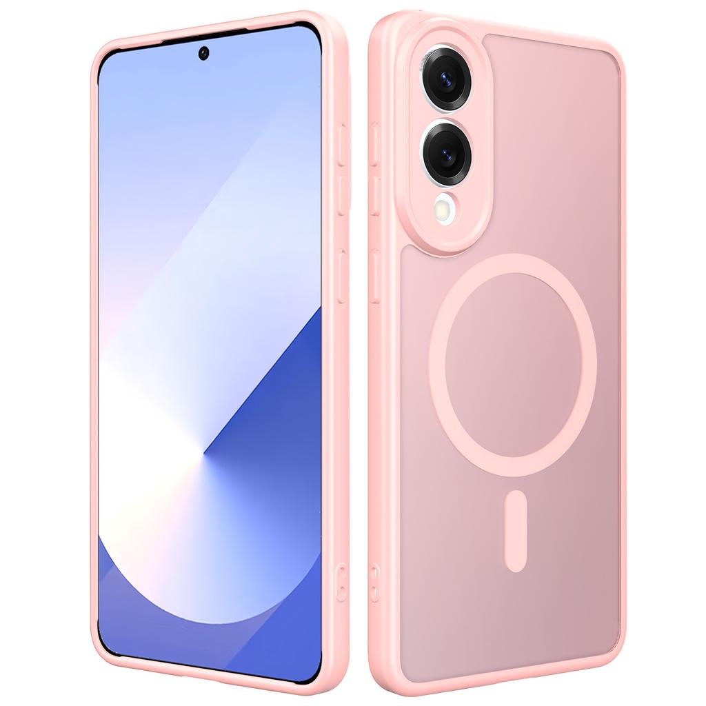 New Samsung S25 Edge Camera Fine Hole Two In One Mobile Phone Case Black Magnetic Semi Transparent Protective Case