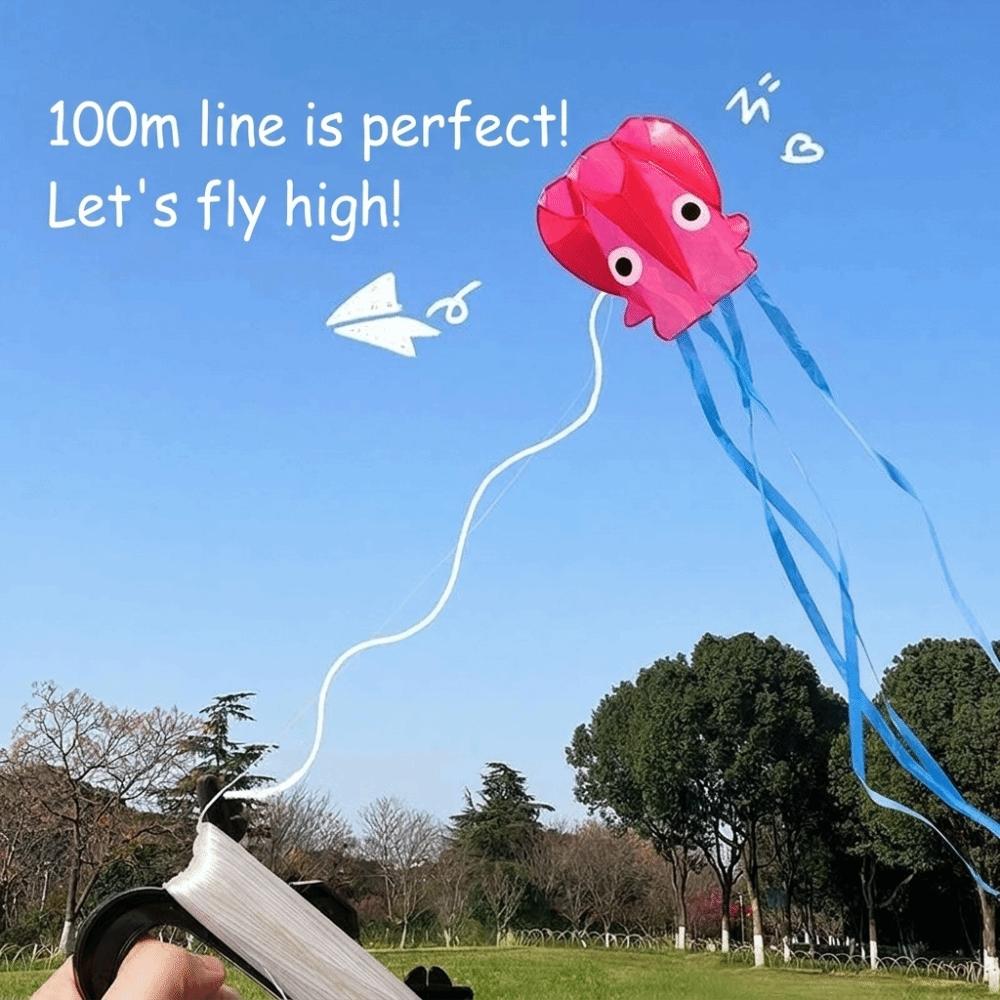 Good Flying Octopus Kite Easy to Fly Children's Pocket Kite Durable 3D Soft Kite  Beach Garden