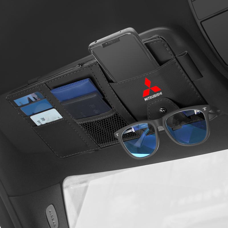 Автомобильный солнцезащитный козырек Точечный тип Многофункциональная сумка для хранения Для Mitsubishi ASX Lancer L200 Pajero Sport Attrage Mirage Eclipse
