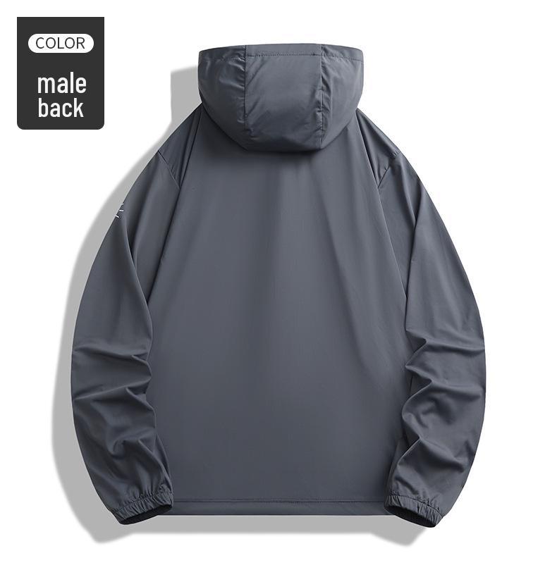 Унисекс куртка из ледяного шелка с защитой от УФ-лучей: Летняя рыболовная солнцезащитная куртка