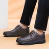 Trendy Men's Casual Shoes Simple Men's Retro Genuine Leather Shoes Elegant Formal Commuter Work Shoes