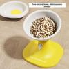 Adjustable Cat Food Plate Vacuum Suction Cat Food Bowl  Dual-purpose Anti-rollover