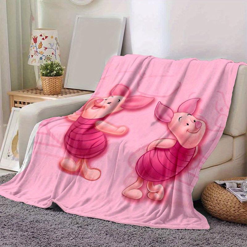 1pc Piglet Blanket Cute Piggy Throw for Room Decor, Soft Coverlet for Bed, Couch, Car, Travel, Camping, Office Nap