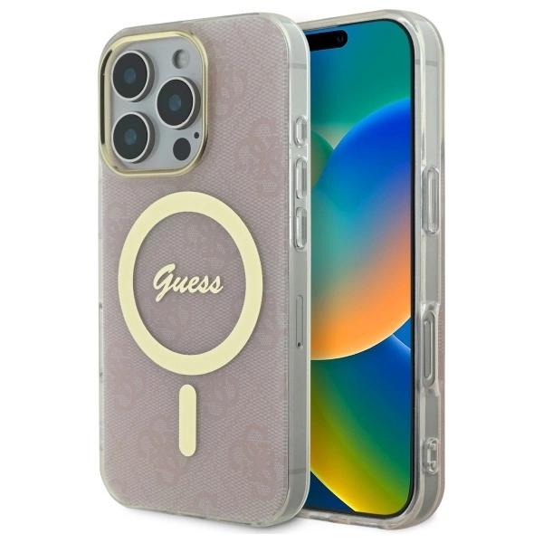 Guess Guhmp16Lh4Stp Iphone 16 Pro6.3 Różowy/Pink Hardcase Iml 4G Magsafe