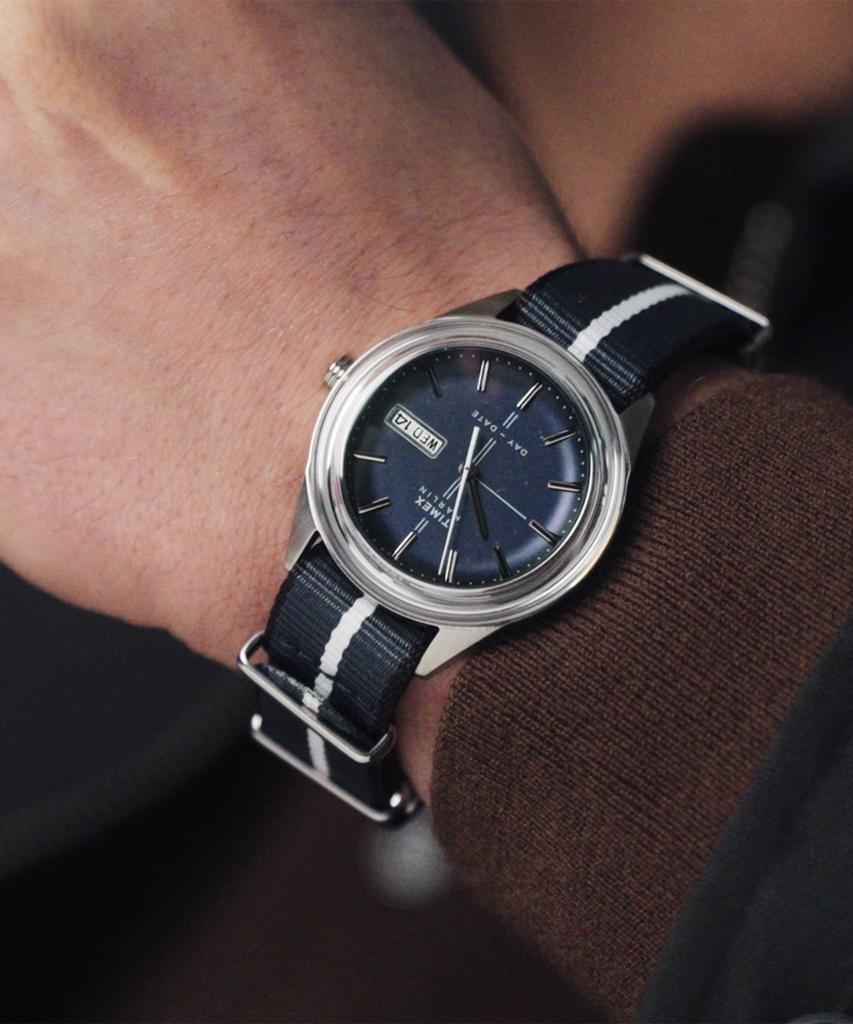 Taimaegseu Merlin Jet Quartz Fabric Strap Wristwatch 39Mm