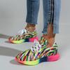 Женские кроссовки с радужной подошвой, женские кроссовки больших размеров с сетчатой дышащей платформой, дизайнерская обувь, женская нескользящая теннисная обувь на шнуровке