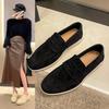 New Solid Color Flats Women Large Size  Round Toe Slip-on Versatile Leisure Ladies Shoes Handmade