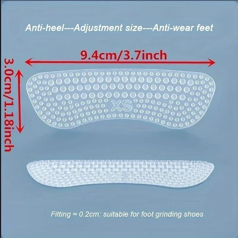 Upgrade Silicone Heel Stickers Heels Grips for Women Men Anti Slip Heel Cushions Non-Slip Inserts Pads Foot Heel Care Protector