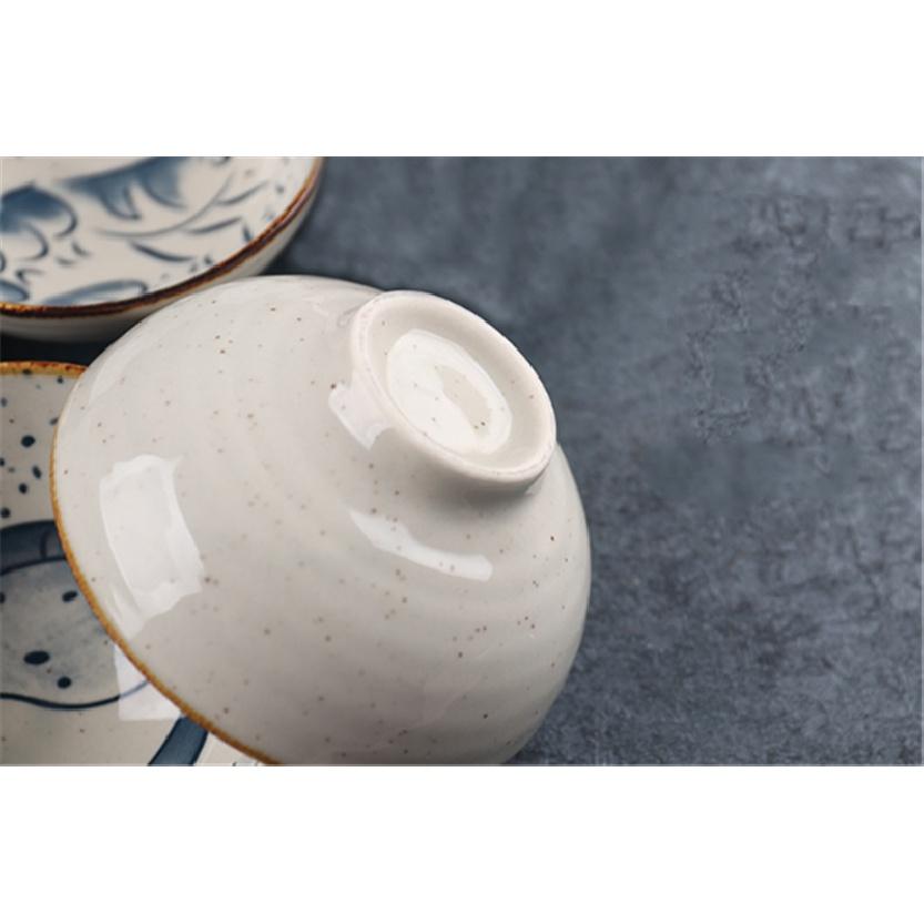 Японская бытовая керамическая миска для риса, миска для лапши, миска для супа, десертная миска, корейская миска для льда, креативная посуда в стиле ретро, шляпа