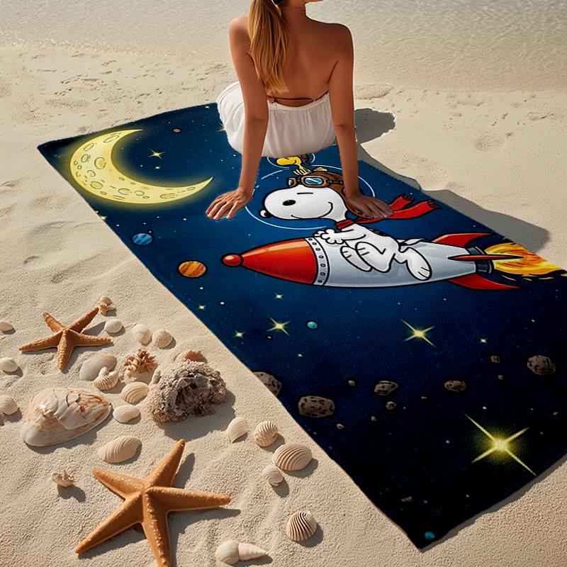 Snoo-dog Heart Background Beach Towel, Super Soft Microfiber, Gift for Her/Him, Birthday, for Pool, Beach, Travel, Home Decor Fan gifts