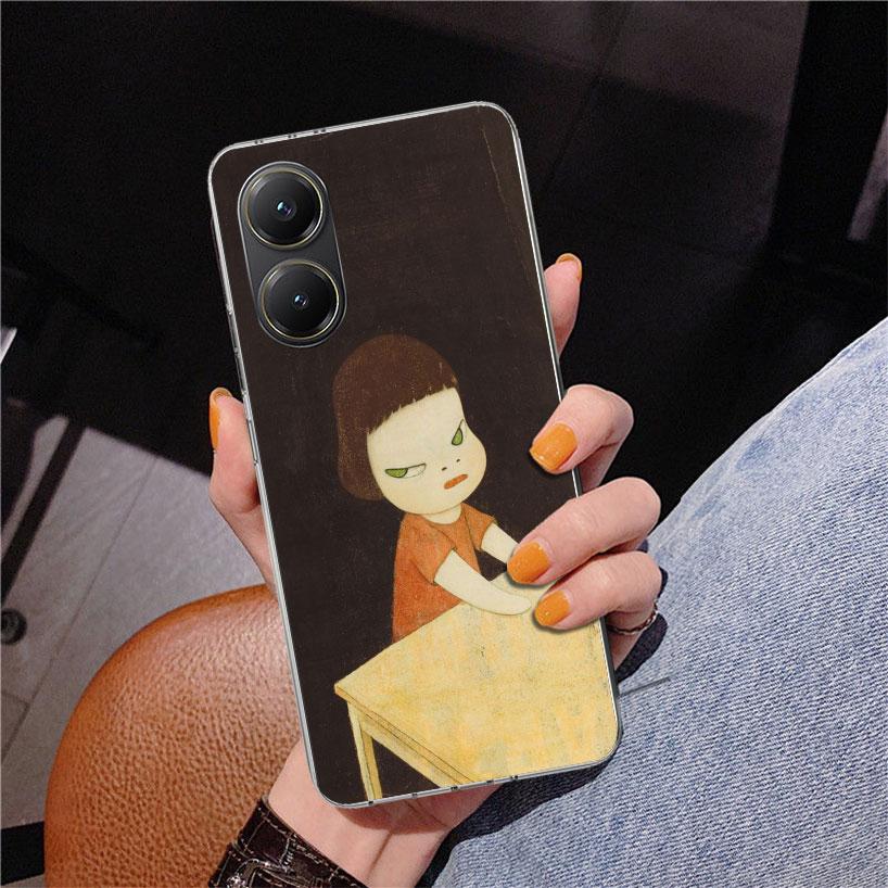 Y-Yoshitomo Nara Phnoe Case for Xiaomi Poco X5 X6 X7 Pro X4 Gt F7 Ultra M8 M7 Redmi 15C 15 13C 13 12C 12 Unique Cover Coque Poco