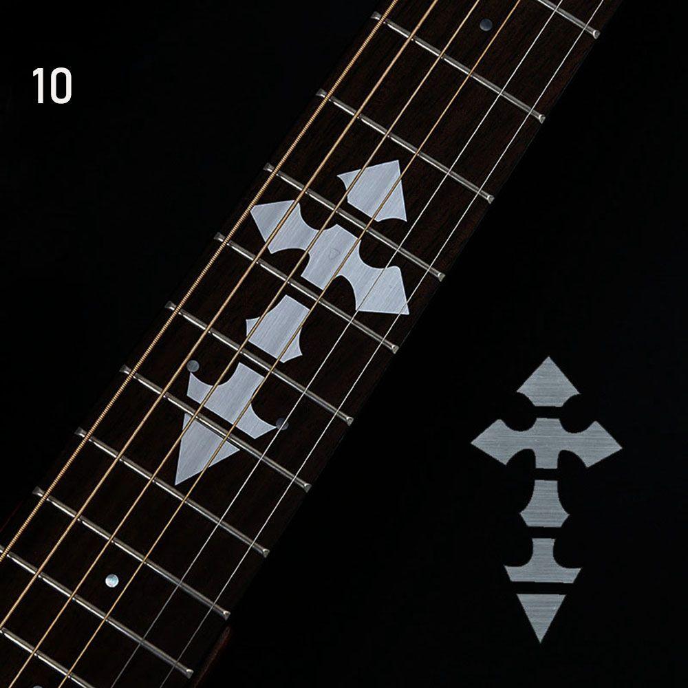 Запчасти для электрогитары, аксессуары для гитары, ультратонкие наклейки, наклейка на гриф, крест, инкрустация, наклейки