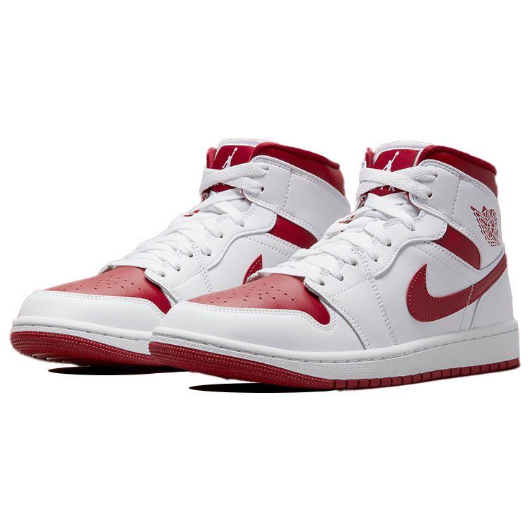 Air Jordan 1 Mid White Pomegranate Женские кроссовки BQ6472-161