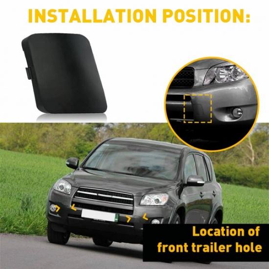 2 X Front Left Bumper & Right Hook Cover Cap Tow Fit Toyota RAV4 2006-2008