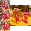 Cartoon Style Wind Chime Floating Bottle Keychain Adorable Bear Acrylic Gift Pendant