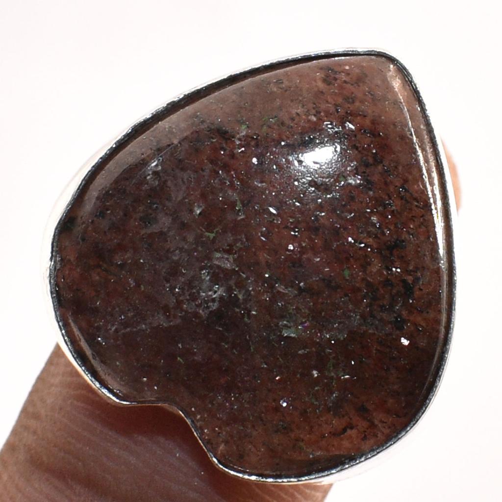 Солнечный камень Драгоценный камень Ручная работа Последний дизайн Антикварный Подарок Ювелирное кольцо 7.25" O1l25