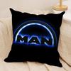 MManS Truck Logo Cushion Cover Silky Short Plush Invisible Zipper Dustproof Sofa Pillow Case for Home Decor