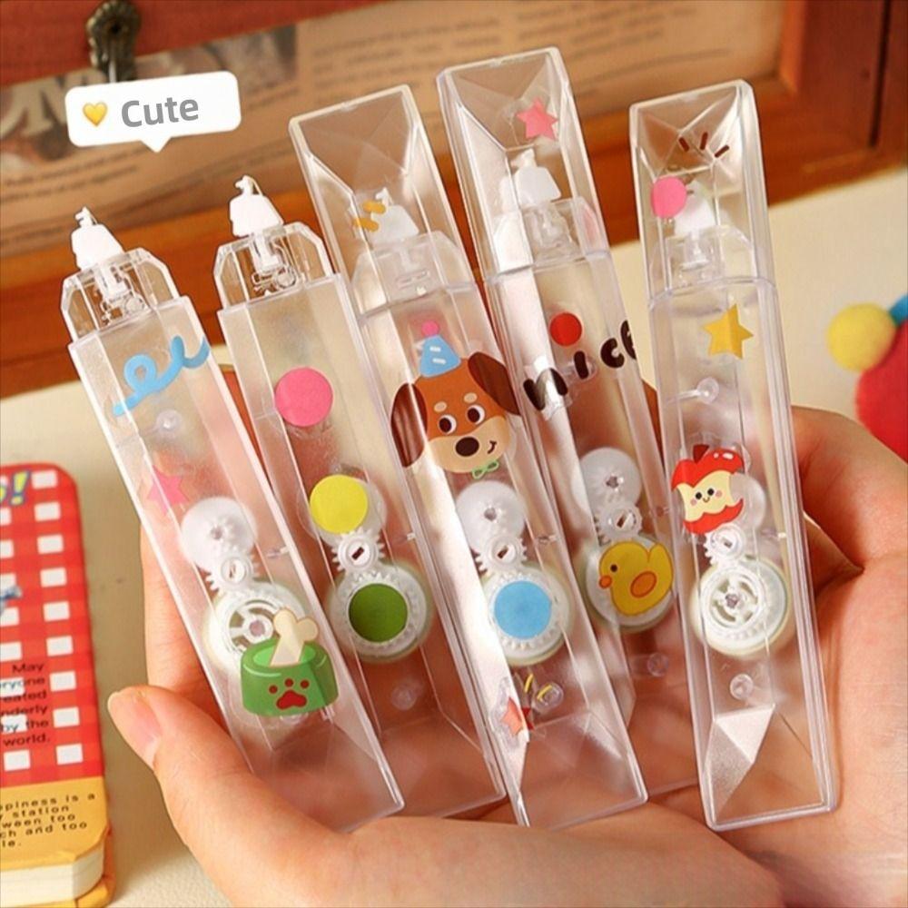 5pcs/Set Smooth Coating Tape Transparent Correction Band Portable Correction Tape School Supplies
