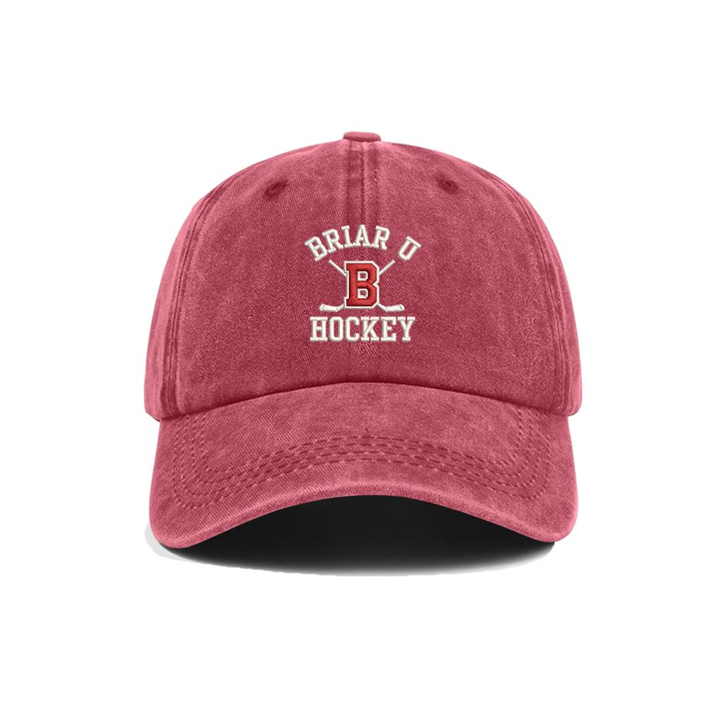 Регулируемая бейсболка Briar U Hockey Классический шестипанельный структурированный дизайн с изогнутым козырьком и вышитым логотипом для повседневной носки