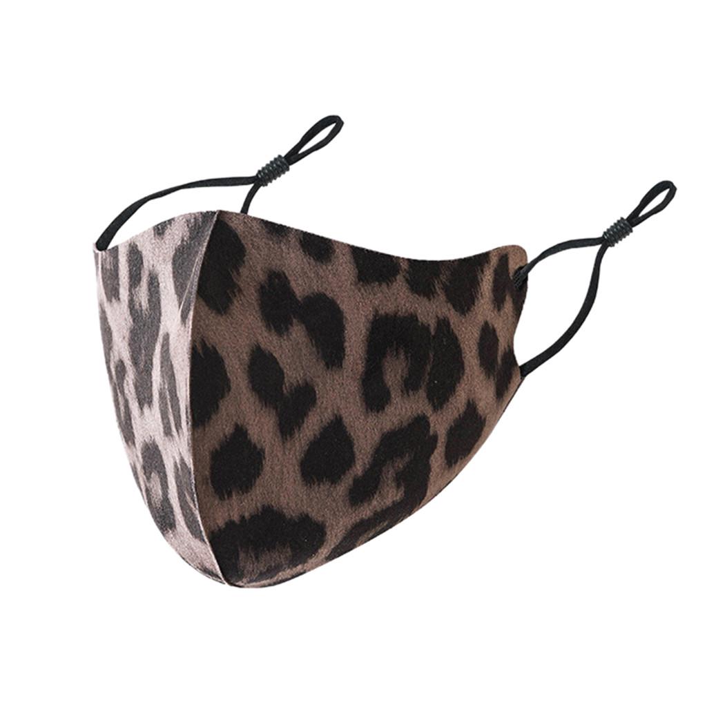 Взрослая женская маска для лица с леопардовым принтом Safet Ultraviolet Protective Face Mask