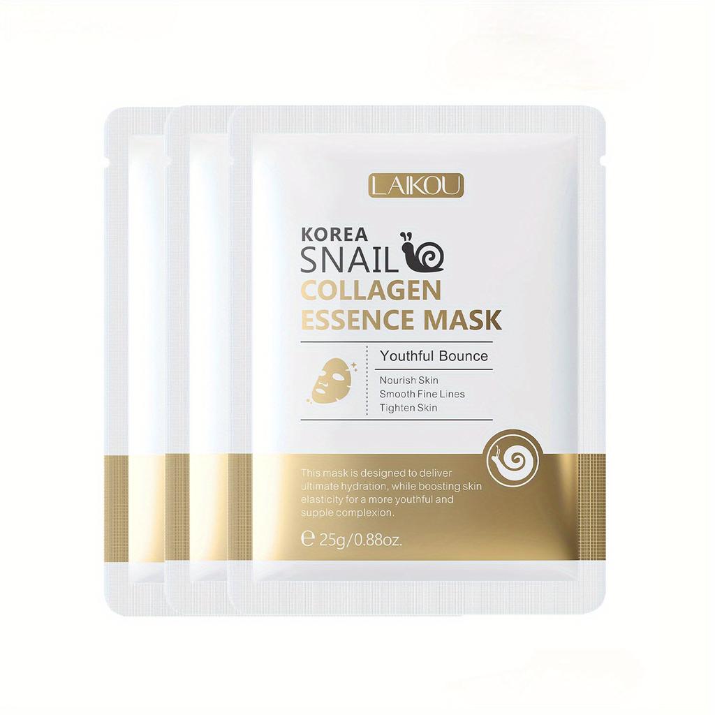 5 шт/3 шт/1 шт Маска с протеином улитки Увлажняющая и увлажняющая маска для ежедневного ухода за кожей, чтобы предотвратить сухость кожи