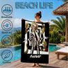 Custom Name Psychedelic Beetle  Beach Towel Microfiber Beach Towel, Lightweight and Quick-Dry, for Summer Travel, Swimming Pool Gift