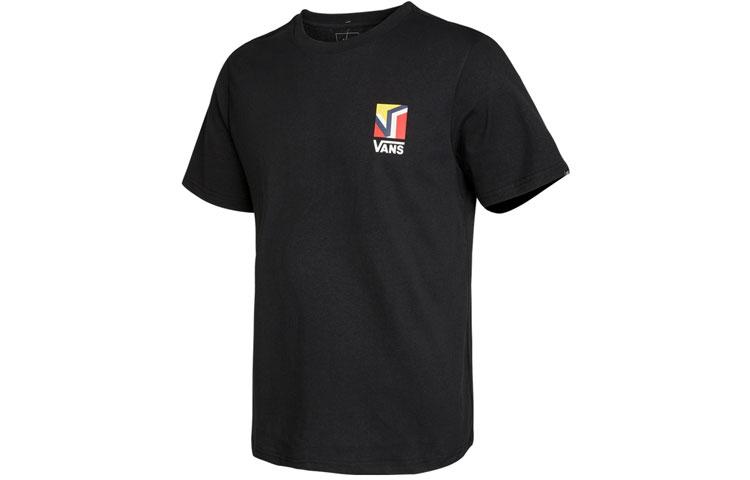 Vans Футболки Мужские Черные С Круглым Вырезом Умеренный Прямой Крой VN0A54K8BLK
