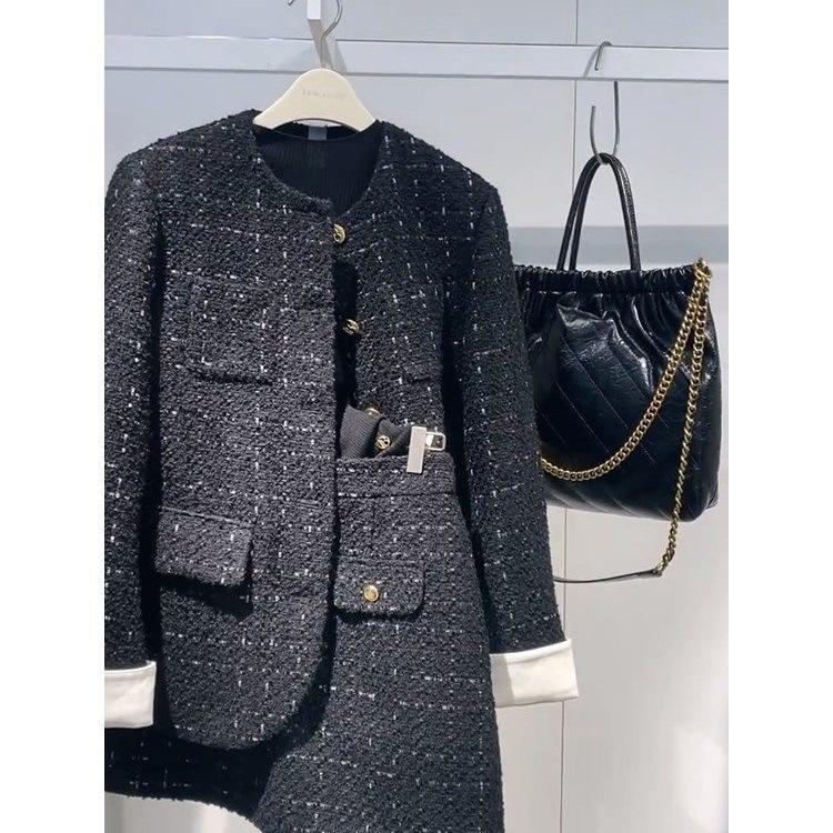 Женский комплект из двух предметов в корейском стиле на осень/зиму: Пальто и юбка миди