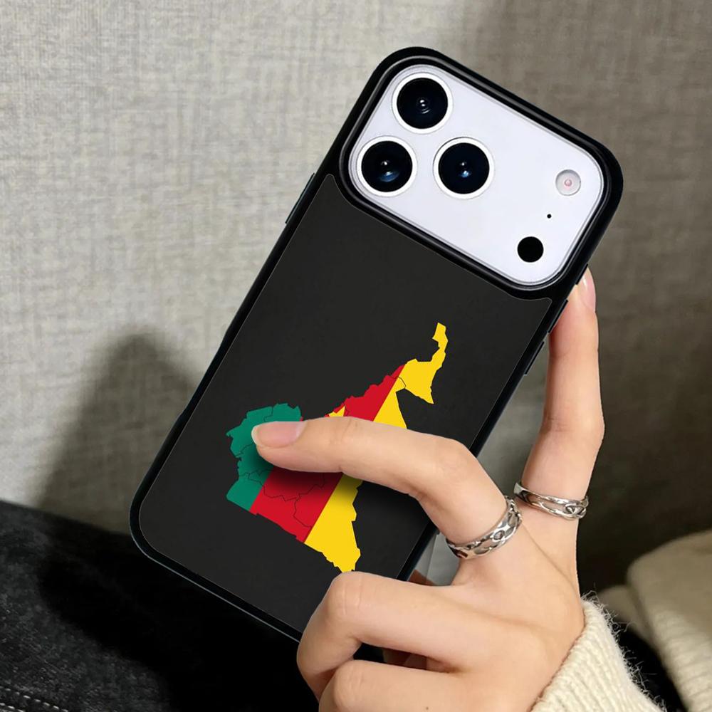 Чехол-бампер для iPhone 17 Air 16 Pro Max 15 Plus 11 13 Mini 14 12 Задняя крышка телефона Флаг Камеруна