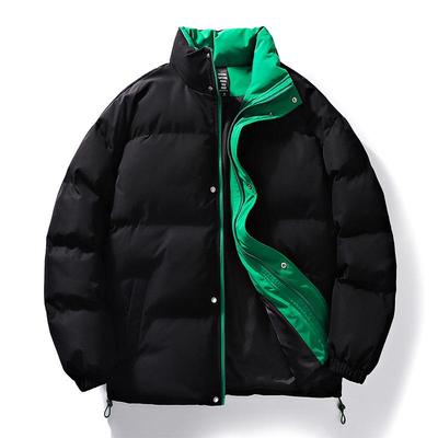 Мужская зимняя утепленная хлопковая куртка 2025 года - Большой размер, Теплый воротник-стойка, Новый модный бренд