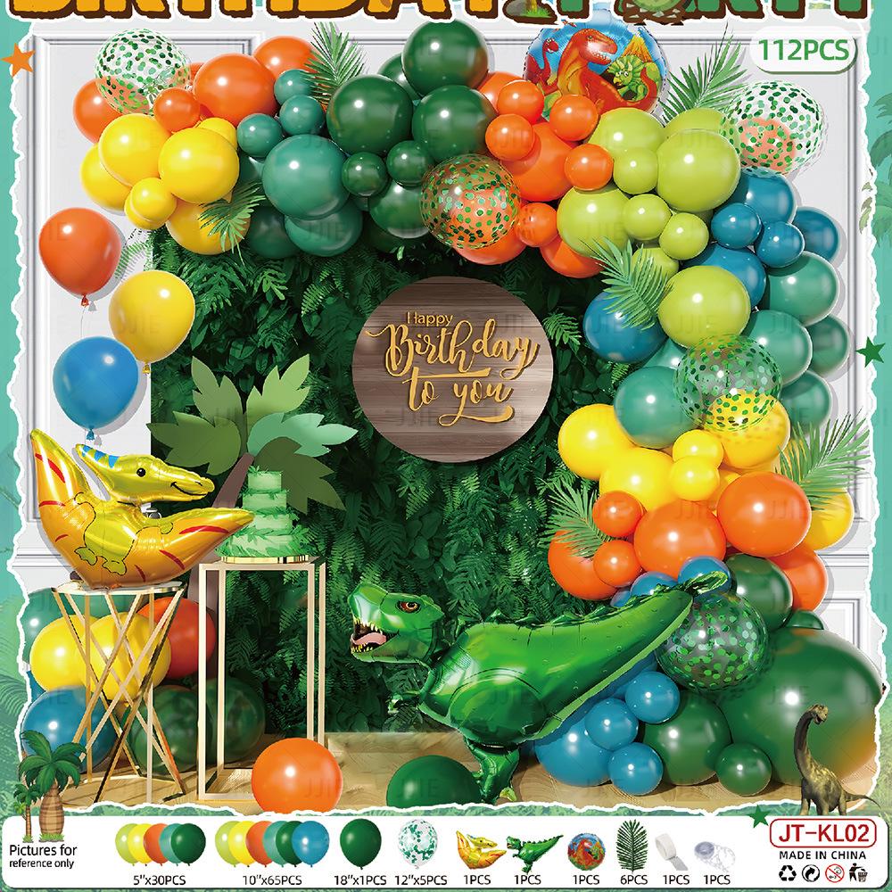 Украшение для сцены на день рождения динозавра для детей - Набор из воздушных шаров и для создания атмосферы вечеринки для мальчиков и девочек