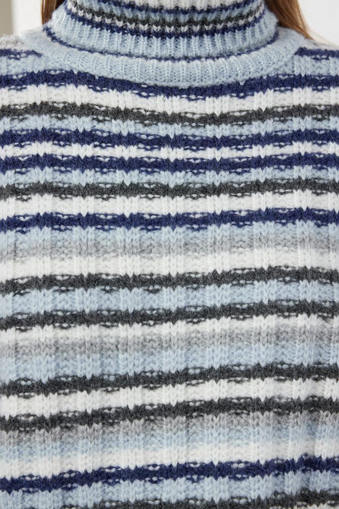 Женский модный стильный свитер, зеленый цветной трикотаж, свитер