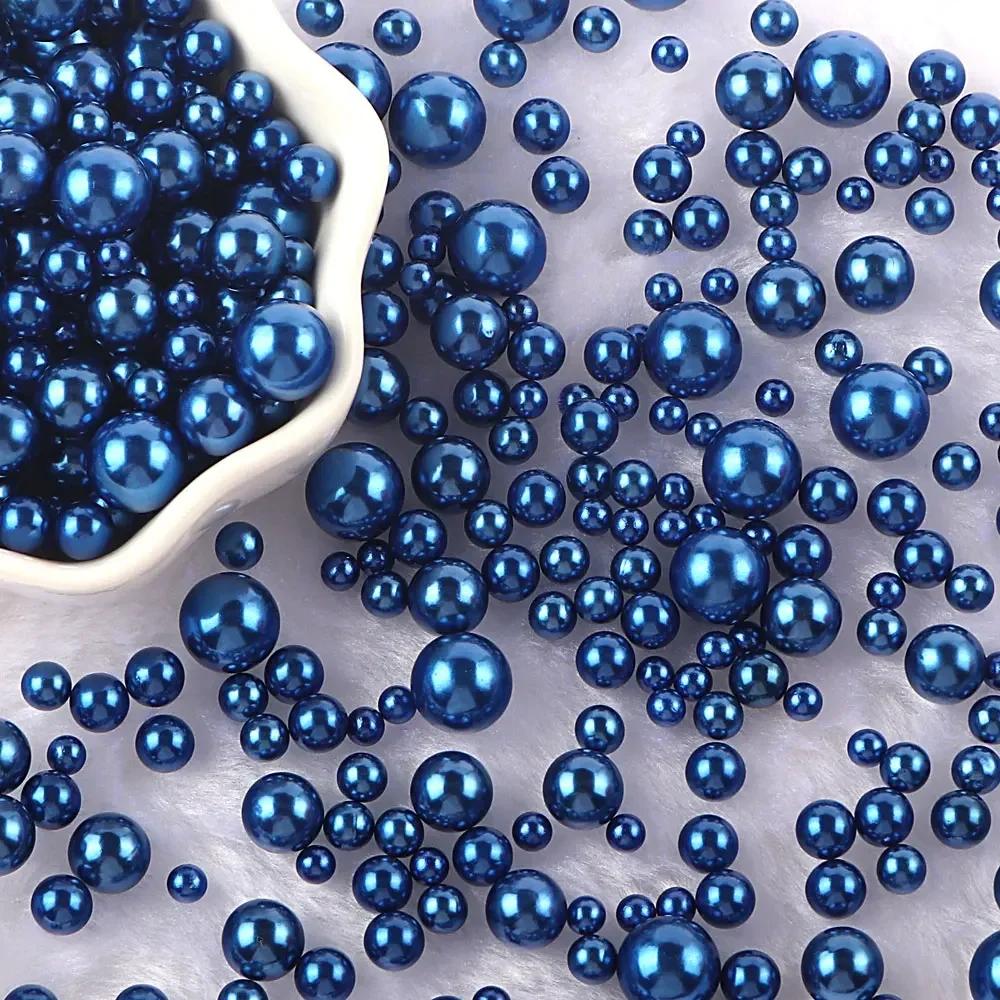 Разноцветные бусины из АБС-пластика без отверстий, имитация жемчуга, россыпные бусины для нейл-арта, DIY-поделок, украшения для скрапбукинга
