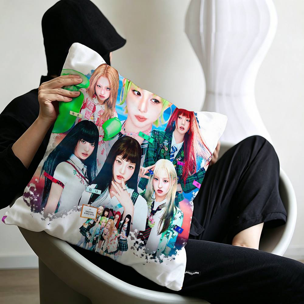 Girl group U-Unchild Pillowcase toon Gift Cushion Cover Bedroom Home Sofa Chair Seat Decor pillow case