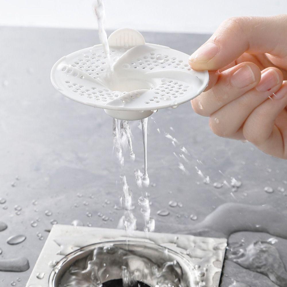 3pcs New Vortex Floor Drain Rotating Bug Proof Hair Collector Mesh Design Anti-Clogging Drain Cover Toilet Area