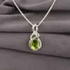 Peridot Gemstone 925 Sterling Silver Jewelry Zircon Designer Pendant For Women CZP-13-13