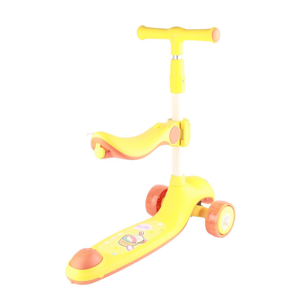 Kids Scooter Adjustable Height Colorful Music Lights Kick Scooter for 1 To 3 Years Old Children