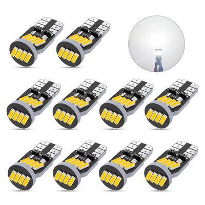 T10 LED Белый Взрывной Свет, 10 штук, Встроенный Канселлер, LED T10, Совместимый с Автомобилем