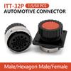 1/5/50 PCS 32PIN ITT Series Aviation Plug Terminal Male and Female Waterproof Connector Car Connector 192900-0072 0055 0074 0344