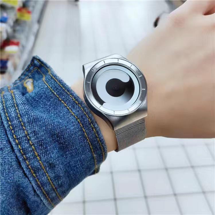 Инновационные мужские кварцевые часы Swirl без стрелок – Водонепроницаемые, Стильные и Идеальные для Студентов