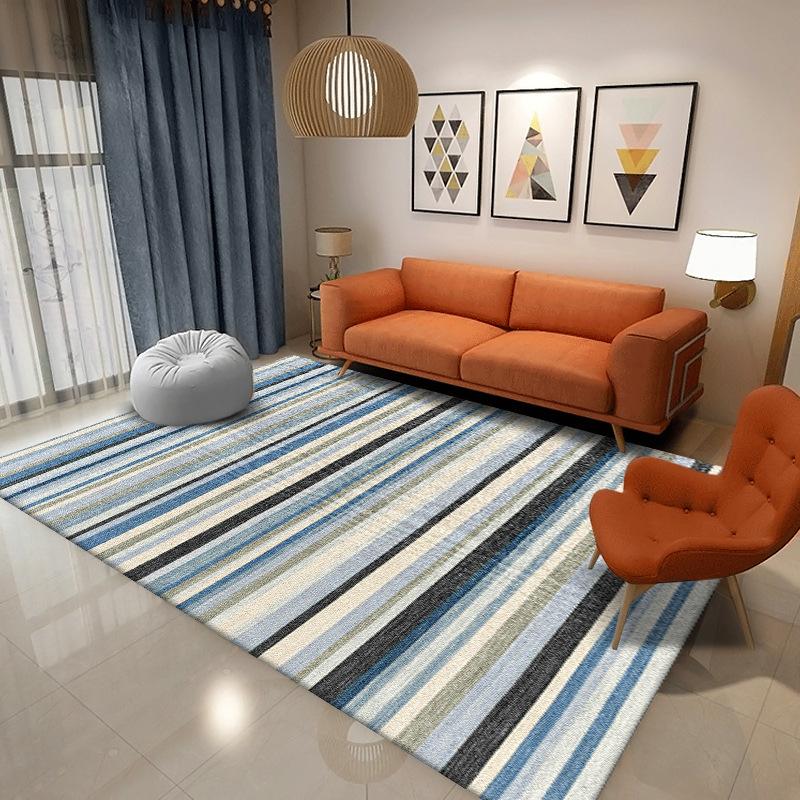 Бохо Геометрический Полосатый Прямоугольный Ковер, Красочные Этнические Принты, Мягкий Нескользящий Ковер для Декора Гостиной Спальни