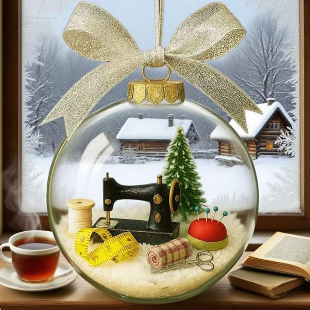 1 шт. Швейный шар Рождественский праздничный снежный шар Изысканный дизайн, для создания рождественской атмосферы в помещении и на улице