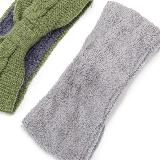 Зимняя флисовая повязка на голову, однотонная, с перекрученной текстурой, утолщенная, теплая, эластичная, удобная, вязаная, утепленная повязка на голову