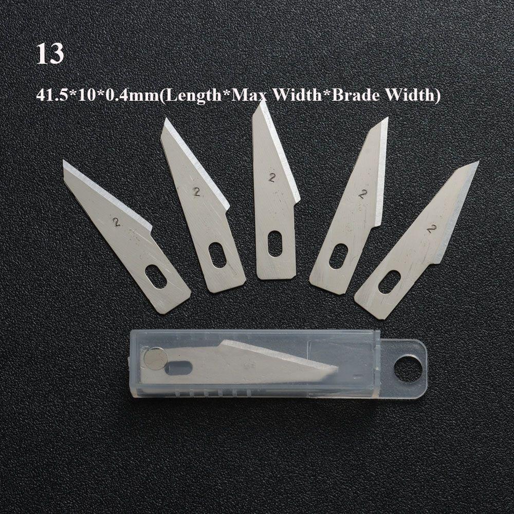 10 шт./компл. металлические ручные инструменты, гравировальные ножи, скальпель, детали ножа для ремонта печатных плат, 10 шт., лезвия, резак