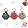Faux Leather Pet Memorial Keychain Paw Shaped Keepsake Key Chain Easy To Use Pet Hair Storage Bag Key Holder