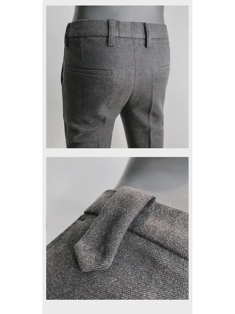 Мужские осенние брюки делового повседневного костюма приталенного кроя в корейском стиле 2022