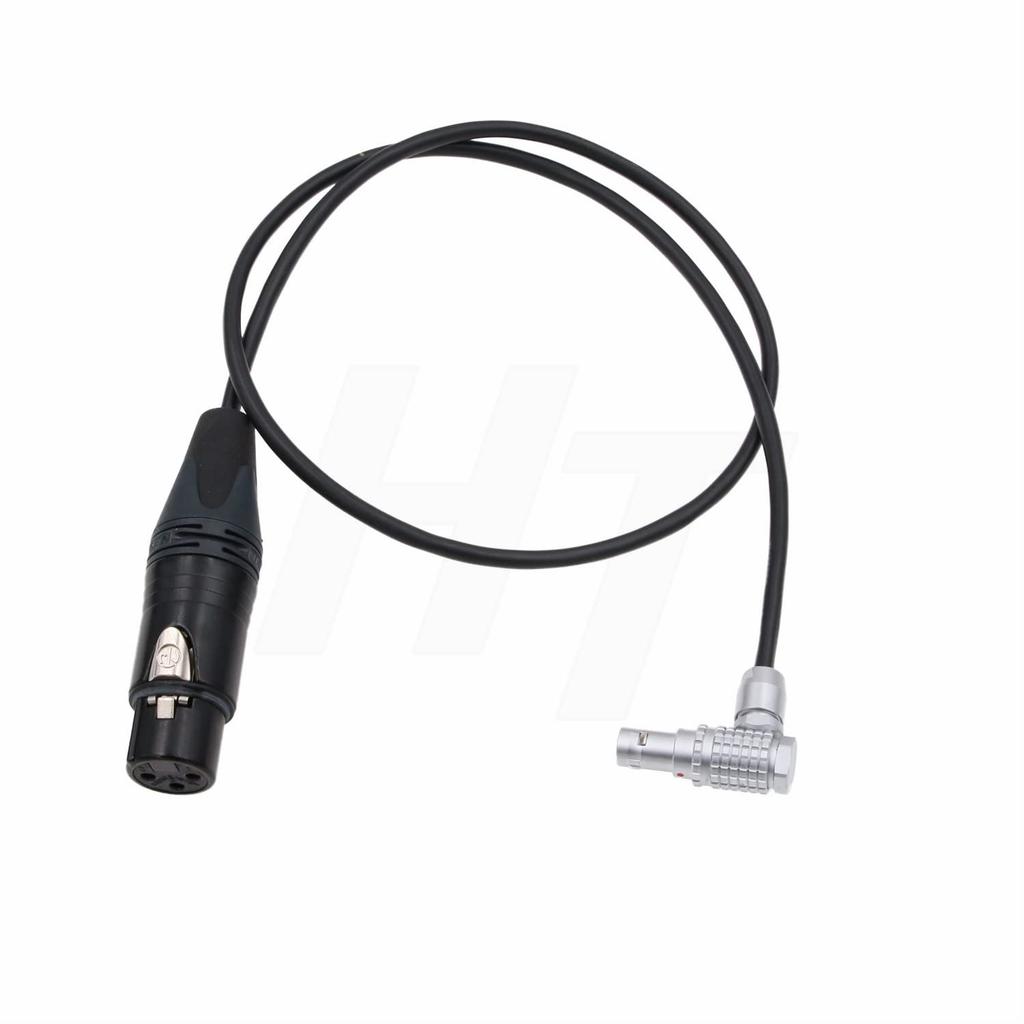 HangTon Audio Cable for ARRI Alexa 35 and Mini LF Camera Microphone Recorders, XLR 3-Pin To Right-Angle 6-Pin, 60cm