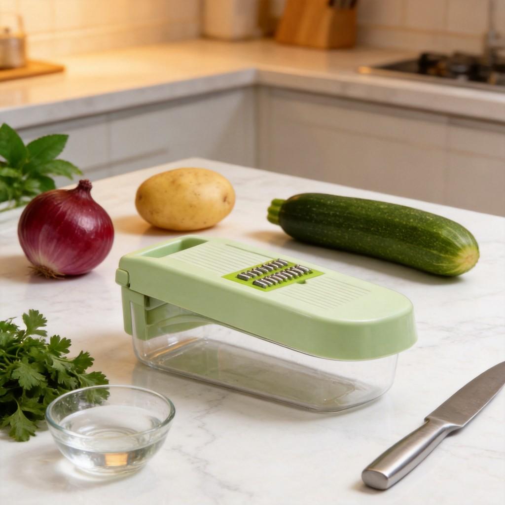Multifuntional Vegetable Chopper With Stainless Steel Blades For Home Cooking And Meal Prep