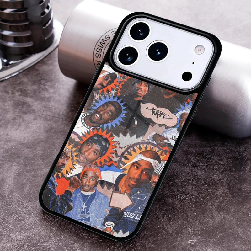 Чехол для телефона с изображением рэпера 2pac, певца Tupac для iPhone 17 16 15 Pro Max Air 14 13 12 11 Plus, противоударный чехол Capa